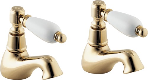 Basin Taps (Pair, Gold). additional image