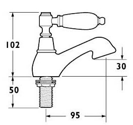 Bath Taps (Pair, Chrome). additional image