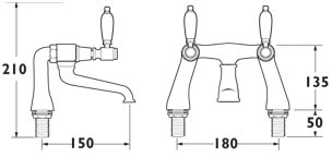 Bath Filler Tap (Chrome). additional image