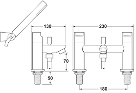 Bath Shower Mixer Tap With Shower Kit And Wall Bracket. additional image