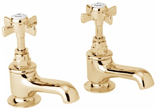 Basin Taps (Pair, Gold). additional image