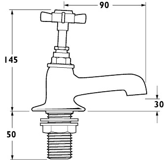 Bath Taps (Pair, Gold). additional image