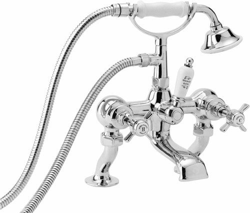 Bath Shower Mixer Tap With Shower Kit (Chrome). additional image