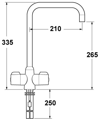 Ingot Mono Sink Mixer Tap With Swivel Spout (Chrome). additional image