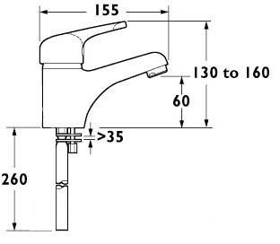 Librio Mono Basin Mixer Tap (Chrome). additional image