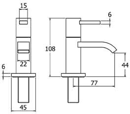 Basin Taps (Pair, Chrome). additional image