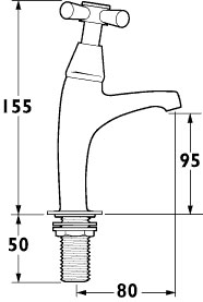 Milan High Neck Sink Taps (Pair) additional image