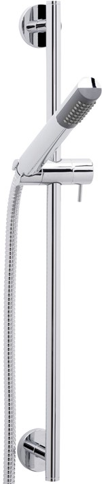 Modern Slide Rail Kit With Pencil Handset & Hose (Chrome). additional image