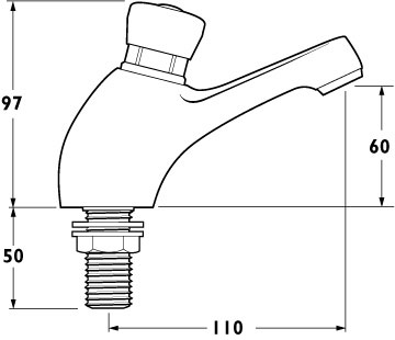 Preset Non-Concussive Basin Taps (pair). additional image