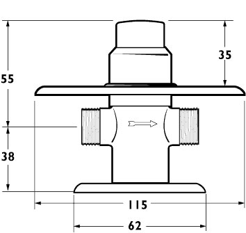 Preset Recessed Non-Concussive Shower Valve. additional image