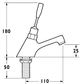 Non-Concussive Lever Basin Tap (individual) additional image