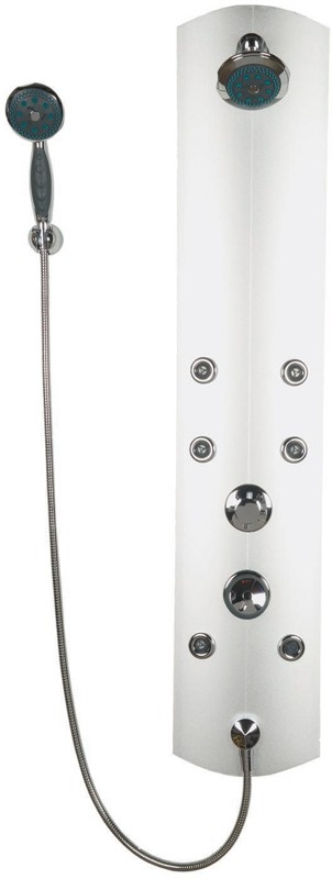 Manual 6 Jet Aluminium Shower Panel. additional image