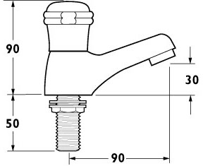 Bath Taps (Pair, Chrome). additional image