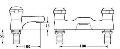 Bath Filler Tap (Chrome). additional image