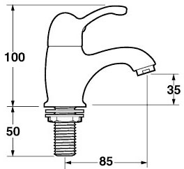 Basin Taps (Pair, Chrome). additional image