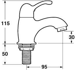 Bath Taps (Pair, Chrome). additional image