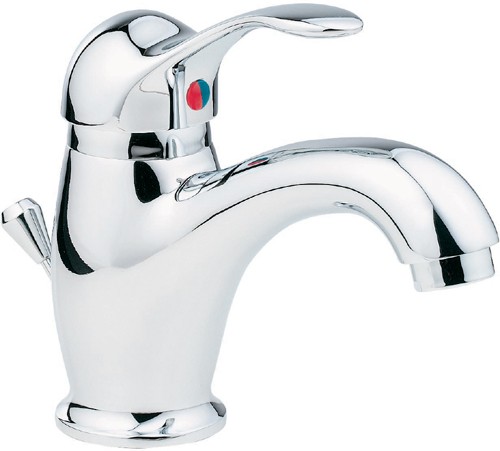 Mono Basin Mixer Tap With Pop Up Waste (Chrome). additional image