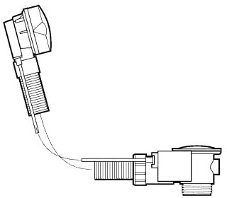 Economy Bath Waste With Hands Dry Drainage (Gold). additional image