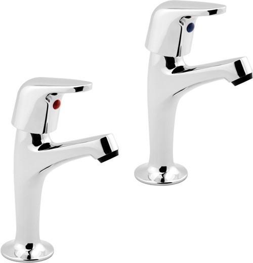 High Neck Sink Taps (Pair, Chrome). additional image