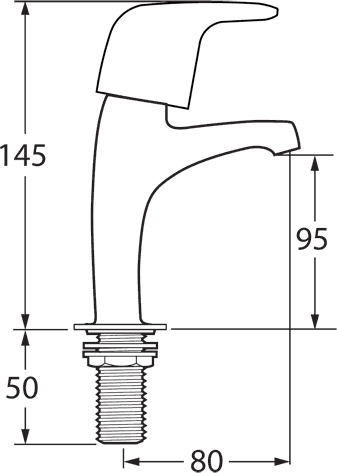 High Neck Sink Taps (Pair, Chrome). additional image