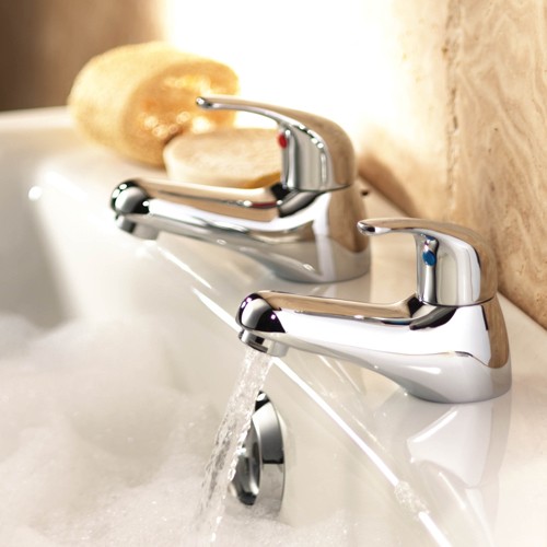 Basin Taps (Pair, Chrome). additional image