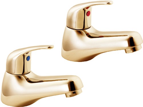 Basin Taps (Pair, Gold). additional image