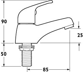 Bath Taps (Pair, Chrome). additional image