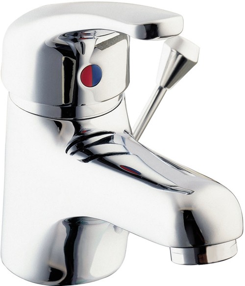 Mono Basin Mixer Tap With Side Pop Up Waste (Chrome). additional image