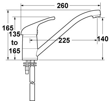 Mono Sink Mixer Tap With Swivel Spout. additional image