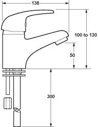 Mini Mono Basin Mixer Tap (Chrome). additional image