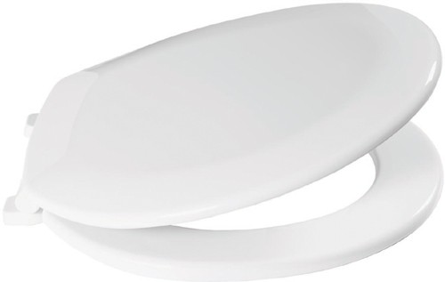 Soft Close Toilet Seat (White, Plastic). additional image