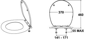 Soft Close Toilet Seat (White, Plastic). additional image