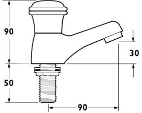 Bath Taps (Pair, Chrome). additional image