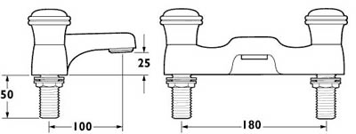 Bath Filler Tap (Gold). additional image