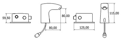 Electronic Basin Sensor Tap (Battery Or Mains Powered). additional image