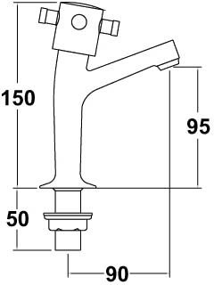 High Neck Sink Taps (Pair). additional image