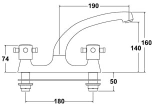 Dual Flow Kitchen Tap With Swivel Spout. additional image