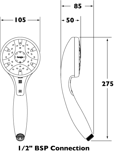 Awatea Shower Handset With Hose. additional image