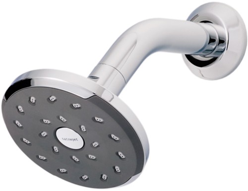 Kiri Wall Mounted Shower Head & Arm (Chrome & Slate). additional image