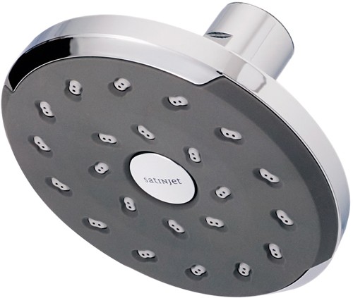 Kiri Shower Rose With Swivel Joint (Chrome & Slate). additional image