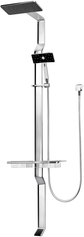 Tahi Rigid Riser Kit With Drencher & Handset (Chrome). additional image