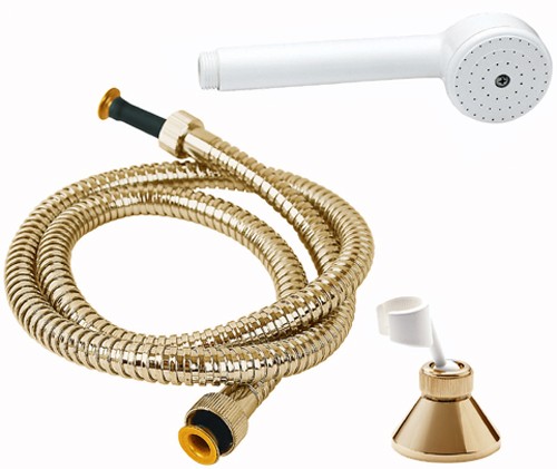 Shower Kit With Shower Handset And Hose (Gold). additional image