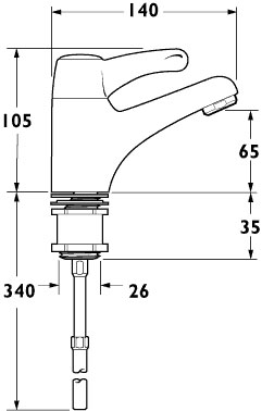 Single Lever Sequential Control Spray Basin Mixer Tap. additional image