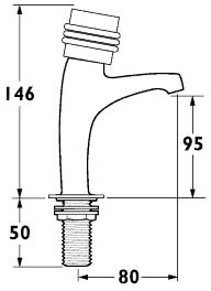 High Neck Sink Taps (Pair). additional image