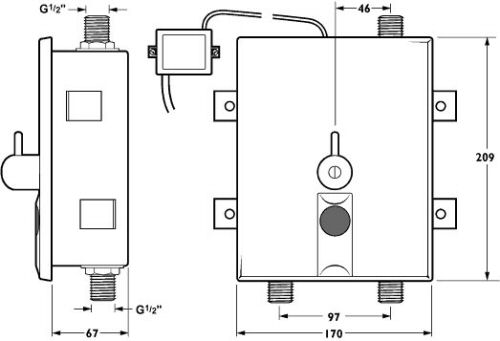 Sensor Controlled Shower Valve (Mains Powered). additional image