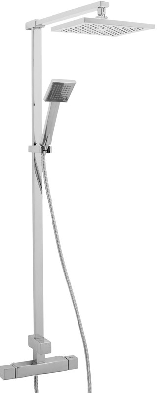 Modern Thermostatic Shower Set With Valve, Riser & Head. additional image