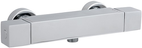 Modern Thermostatic Square Shower Valve (Chrome). additional image