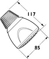 Multi Function Shower Head With Swivel Joint (Chrome). additional image