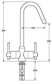 Taur Mono Sink Mixer Tap With Swivel Spout. additional image