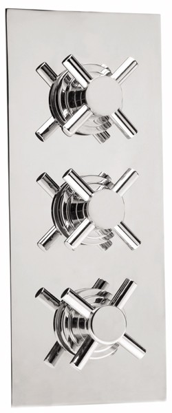 1/2" Triple Concealed Thermostatic Shower Valve (Chrome). additional image